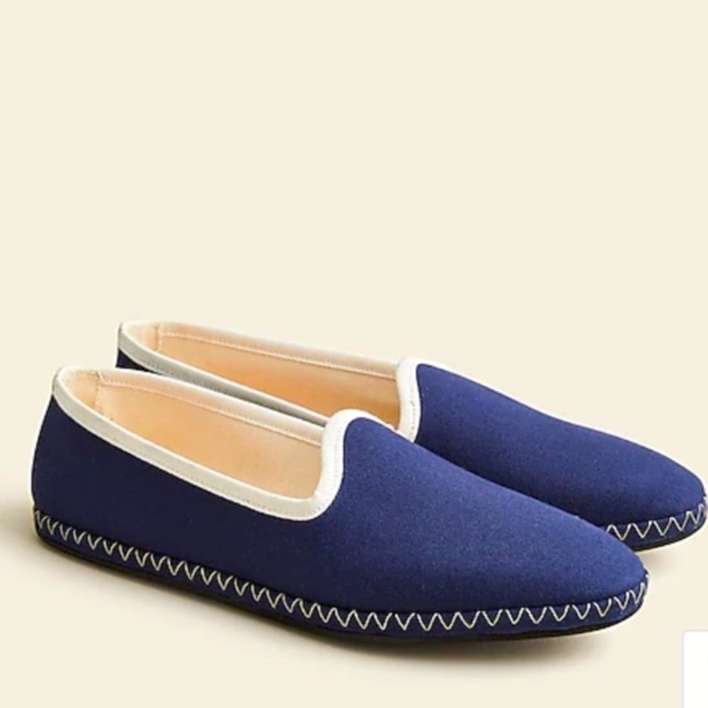 Contrast tipped venetian loafers